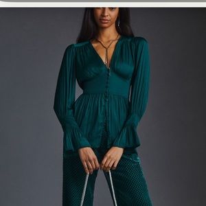 By Anthropologie Deep V Tunic